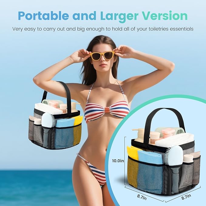 Mesh Shower Caddy Portable for College Dorm Room Essentials for Girls - Image 5