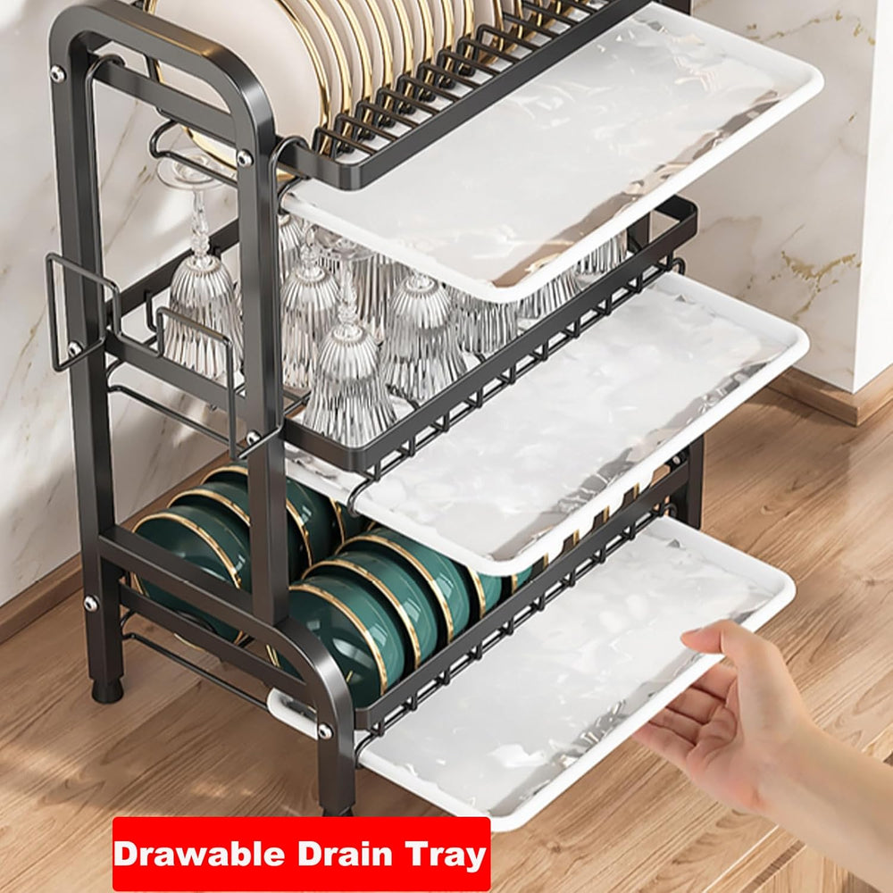 Dish Drying Rack,Dish Racks Drainer,Keep Kitchen Sink Shlef Organized