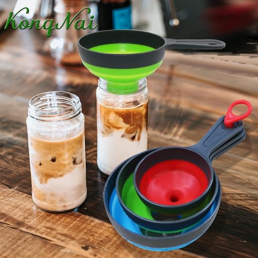 KongNai Canning Funnel for Wide and Regular Jars，Wide Mouth Funnels Sets of 3 - Image 7