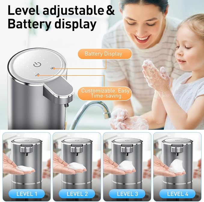 Automatic Foaming Soap Dispenser Foaming Hand Sanitizer Touchless 1500mAh Soap - Image 3