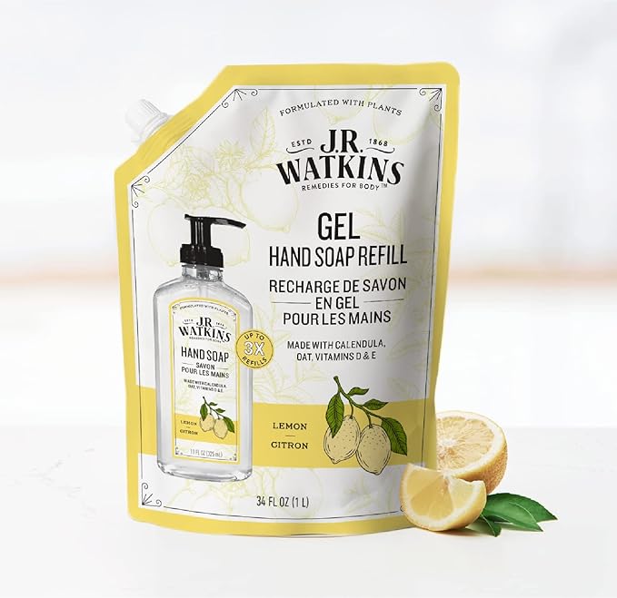 J.R. Watkins Liquid Hand Soap Lemon Refill, 34 Fl Oz - Image 6