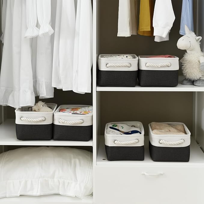 TheWarmHome Storage Bins for Shelves