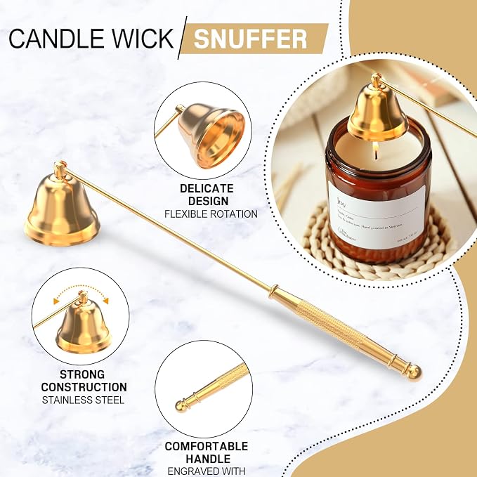 6 in 1 Candle Accessory Set, Candle Wick Trimmer Cutter, Candle Wick Dipper - Image 3