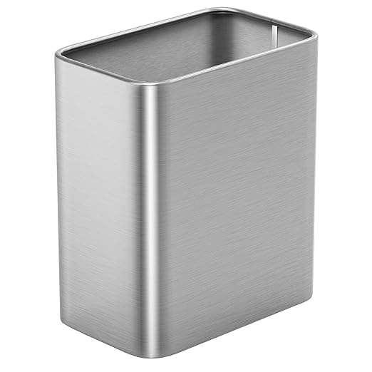 Cesun Small Bathroom Trash Can 2.1 Gallon Wastebasket, Modern Metal Garbage Can by Cesun