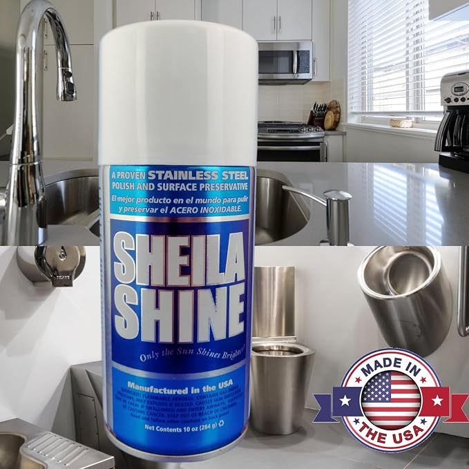 Sheila Shine 2 x 10 Oz. Stainless Steel Cleaner and Polish Aerosol Spray - Image 2