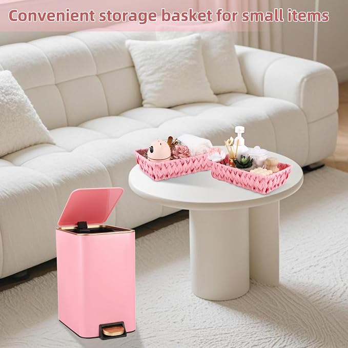Small Bathroom Trash Can with Lid Soft Close, 1.8 Gallon Stainless Steel - Image 5
