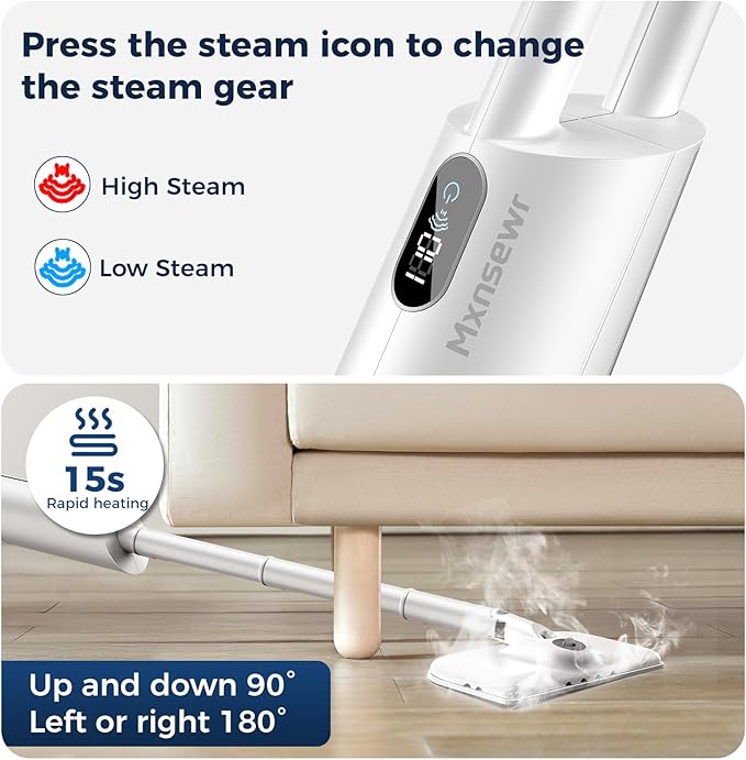Steam Mop All-in-one for Floor Cleaning, Detachable Handheld Floor Steamer - Image 4