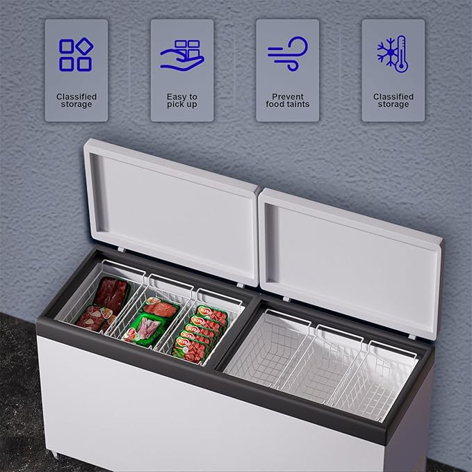 SANNO Chest Freezer Baskets, Deep Freezer Organizer Bins Sturdy Metal Wire - Image 7