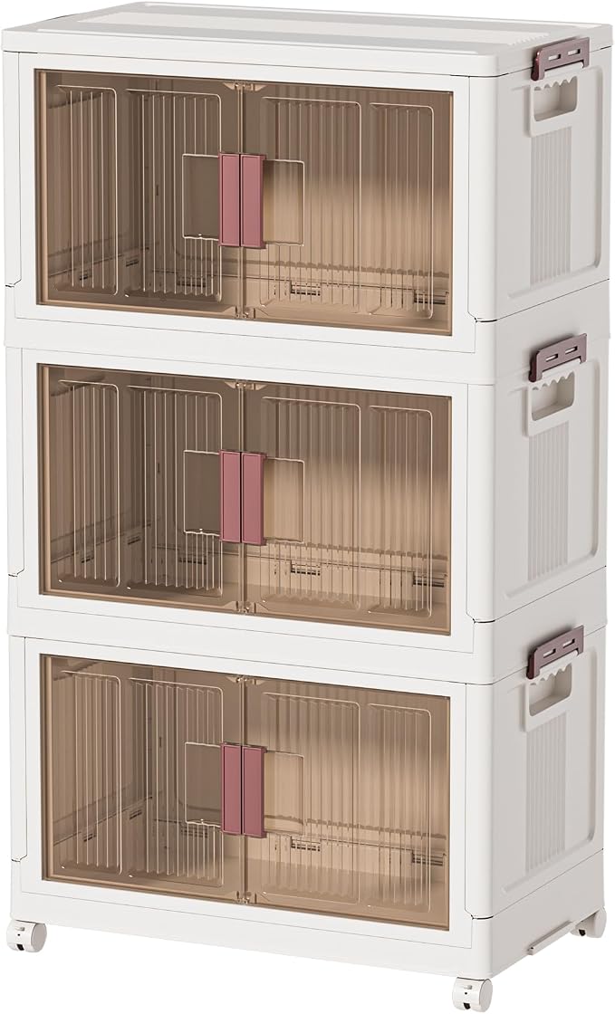 45GAL/180QT 3 Tier Large Stackable Storage Bins by Rimulux