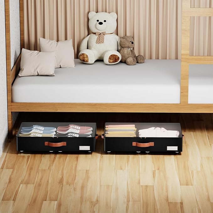 Underbed Storage With Wheels, low profile 5.5 inches Height Storage Bins - Image 6