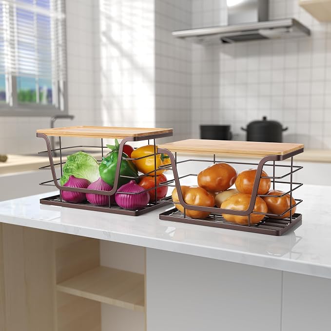 ALOCEO 2 Pack Large Pantry Baskets - Image 4