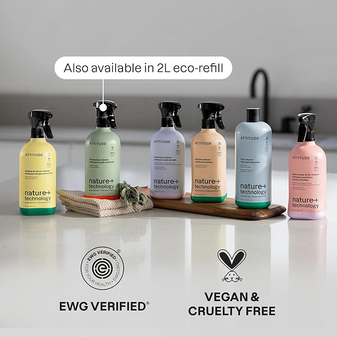 ATTITUDE All-Purpose Cleaner Spray, Natural Origin Ingredients, EWG Verified - Image 6