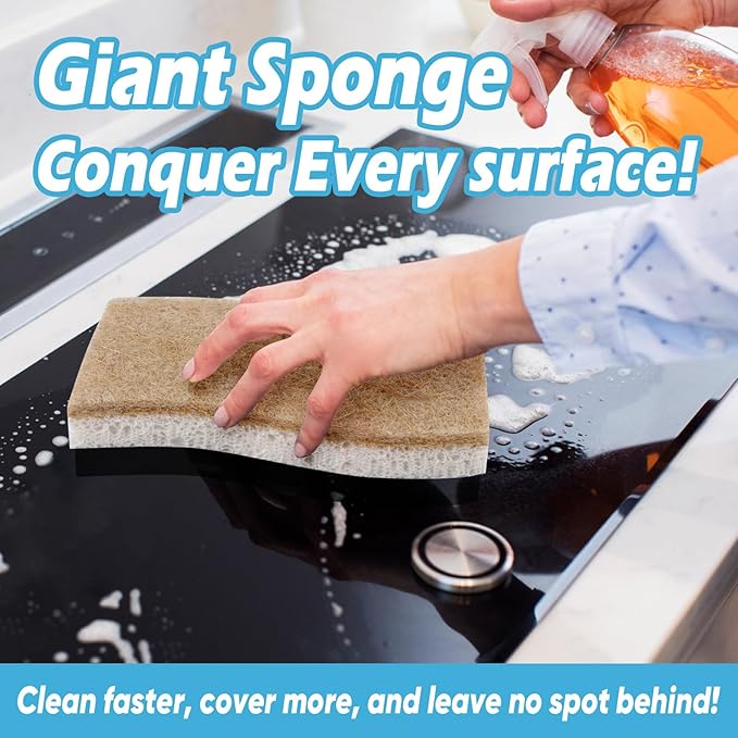AIDEA XL Scrub Sponges Non-Scratch, Large Natural Sponge - Image 5
