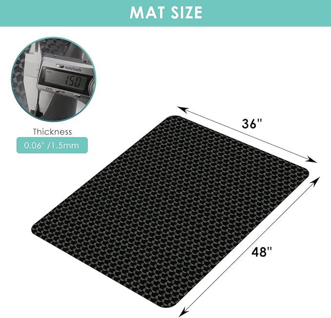 Vicwe Office Chair Mat for Hardwood Floor, Gaming Chair Mat for Hardwood - Image 7