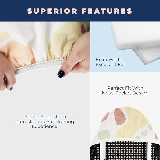 Ironing Board Cover and Pad Extra Thick Heavy Duty Padded 4 Layers Non Stick - Image 3