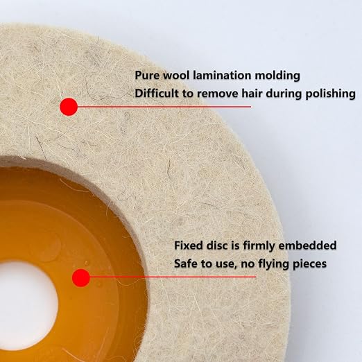 10 Pcs 4 Inch Wool Felt Polishing Wheel Disc, Wool Polishing Wheel Disc - Image 3