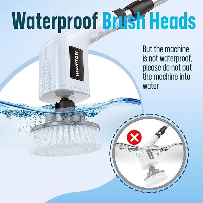 Electric Spin Scrubber, Cleaning Brushes - Image 7