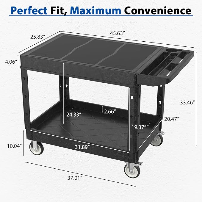 Heavy Duty Flat Top Utility Cart - Image 7