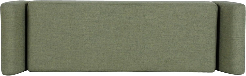 HomePop 60" Modern Storage Bench with Wood Legs - Olive Green Woven