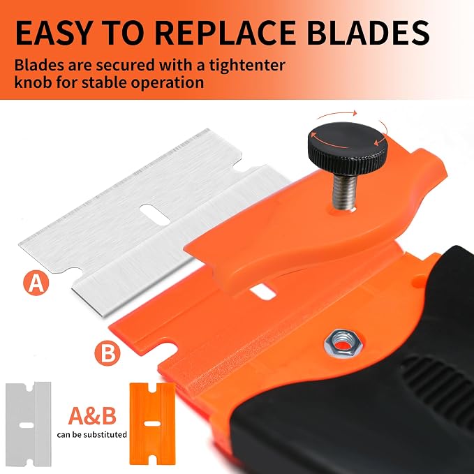 Razor Blade Scraper Tool, 2 Pack Razor Scrapers - Image 7