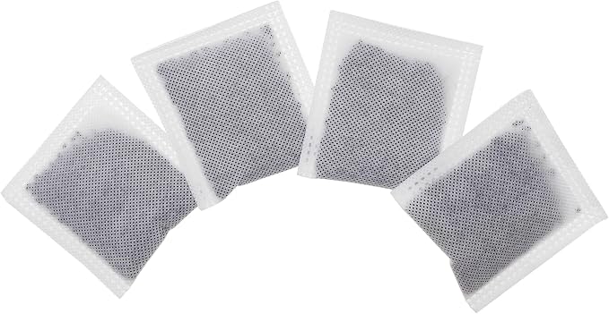 4 Pack Compact Activated Charcoal Odor Absorbing Filter Smaller Refill by Home