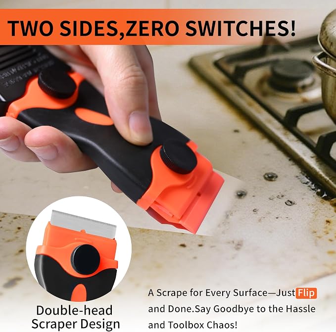 Razor Blade Scraper Tool, 2 Pack Razor Scrapers - Image 2