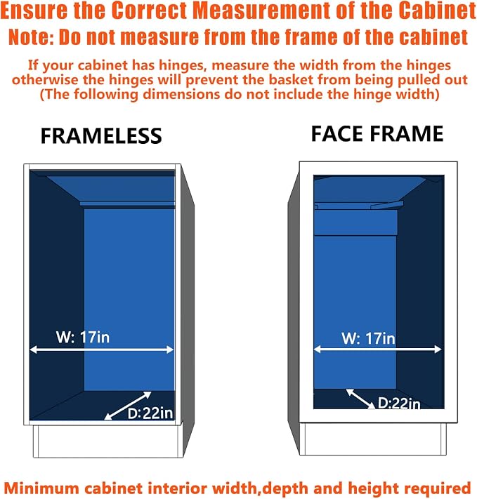 Pull Out Cabinet Organizer 16½" W x 21½" D, Heavy Duty Cabinet Pull Out Shelves - Image 4