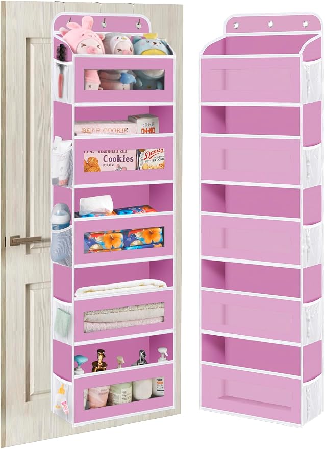 Over The Door Organizer, 5 Shelves Closet Door Hanging Organizer by StrongandOrganizer