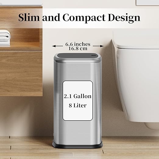 2.1 Gallon Bathroom Trash Can - Image 4