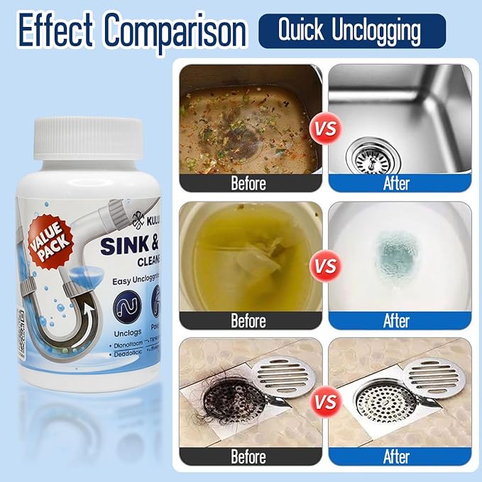 Pipe Dredge, Powerful Foaming Sink & Drain Cleaner Powder - Image 5