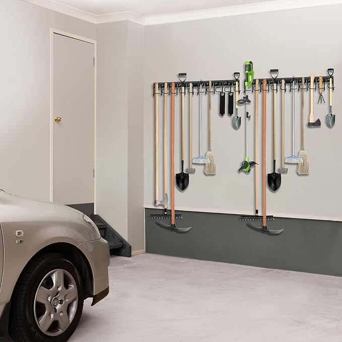LEYU Metal Garage Tool Organizer Wall Mount, 4 Pack Garden Tool Organizer - Image 6
