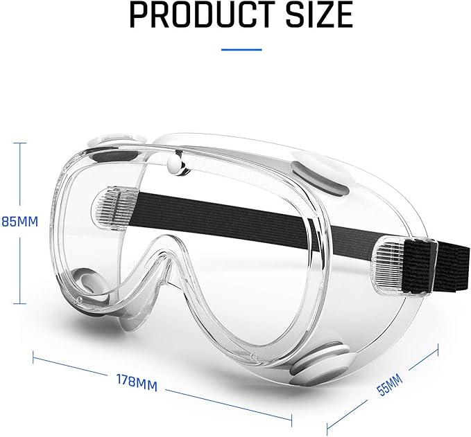 Safety Goggles Medical Goggles Fit Over Eyeglasses Anti-Fog Safety Glasses - Image 6