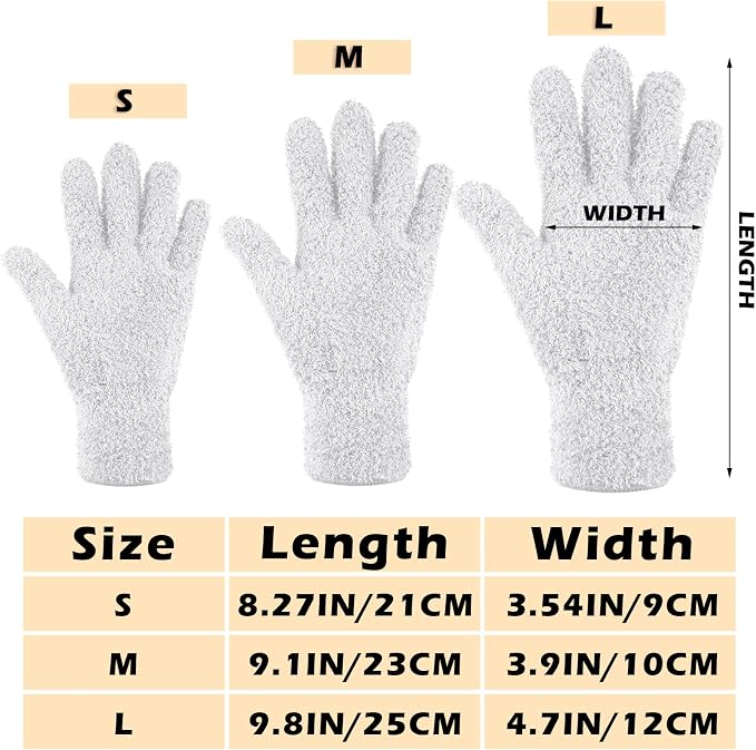 Patelai 3 Pairs Microfiber Plant Dusting Gloves Leaf Cleaning Gloves - Image 4
