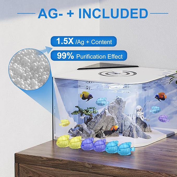 10PC Humidifier Cleaner Fish Universal Humidifier Tank Cleaner Works in All - Image 2