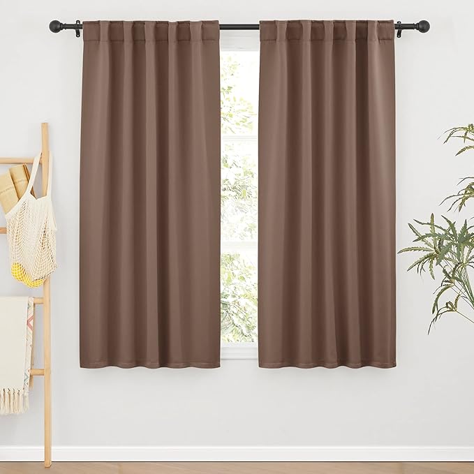 RYB HOME Blackout Curtains for Kitchen, Thermal Insulated Window Curtains and by RYBHOME