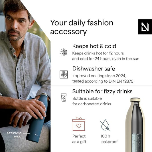 LARS NYSØM Stainless Steel Insulated XL Water Bottle 12oz 17oz 25oz 34oz 51oz | - Image 2