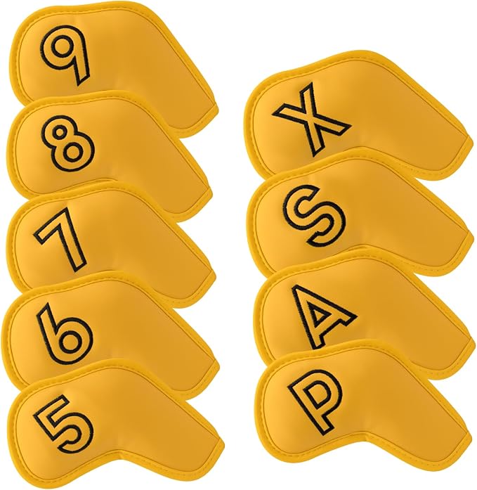 Montela Golf Iron Covers, Golf Iron Head Covers Leather Golf Iron Covers Set by montelagolf