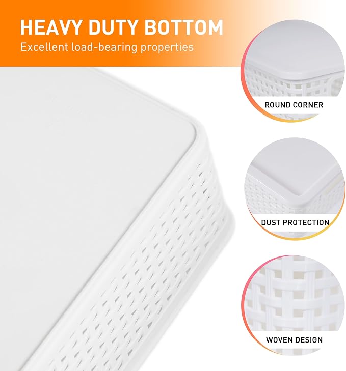 Plastic Storage Baskets With Lid, Storage Bins - Image 3