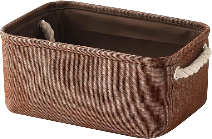 TheWarmHome Small Fabric Canvas Storage Bin by TheWarmHome