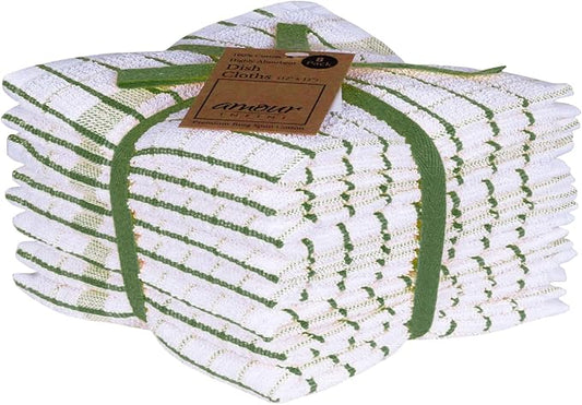 AMOUR INFINI Kitchen Dish Cloths Set of 8 by AmourInfini