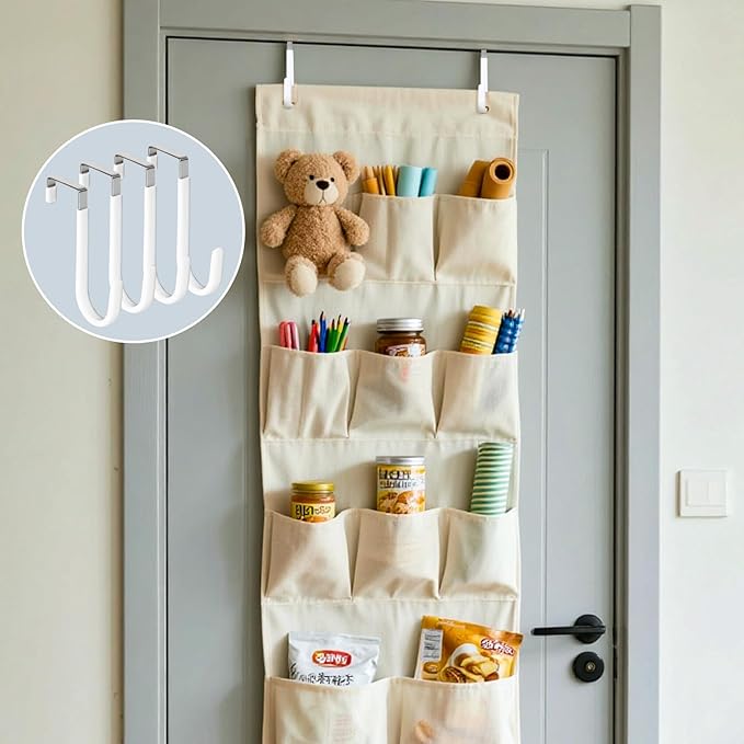 HOOSUN 4 Pack Over The Door Hooks, 4.96In Hooks - Image 4