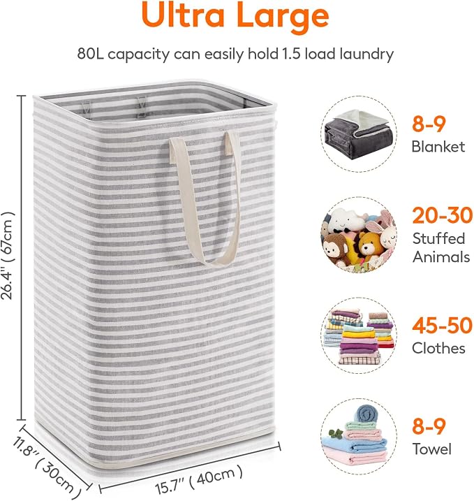 Lifewit Laundry Hamper Large Collapsible Laundry Basket, Freestanding - Image 3