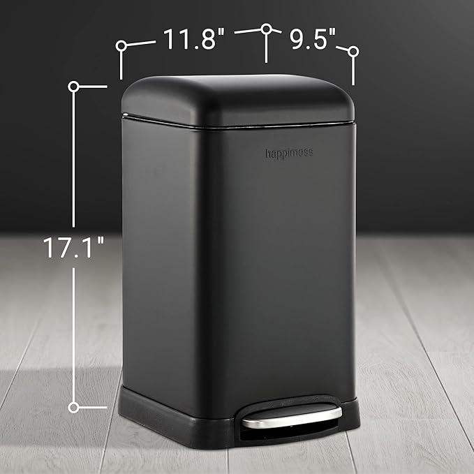 happimess HPM1012B Betty Retro Mini 3.2-Gallon Step-Open Trash Can - Image 6