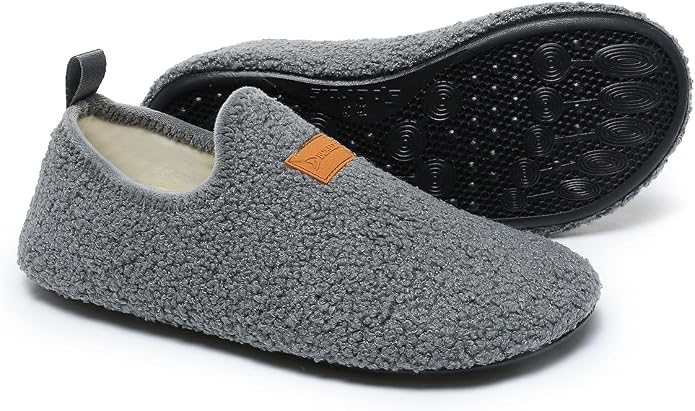 QZKDM Lightweight Slip on Grip Indoor House Slippers Barefoot Non Slip Home - Image 5
