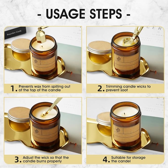 PATOISE 4 in 1 Candle Accessory Set, Wick Trimmer, Candle Snuffer, Wick Scoop - Image 7