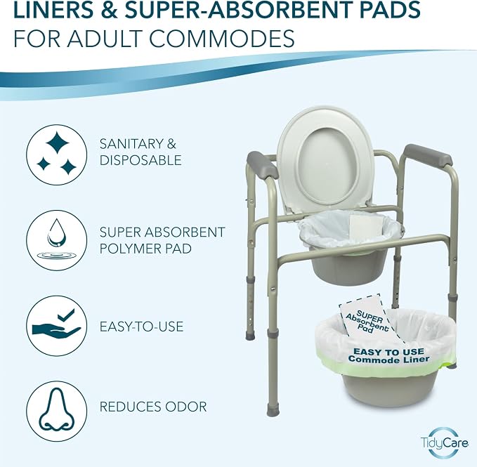 Disposable Bedside Commode Liners and Pads - Image 2