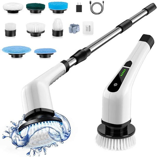 Electric Spin Scrubber, Cordless Cleaning Brush Scrubber by Bomves
