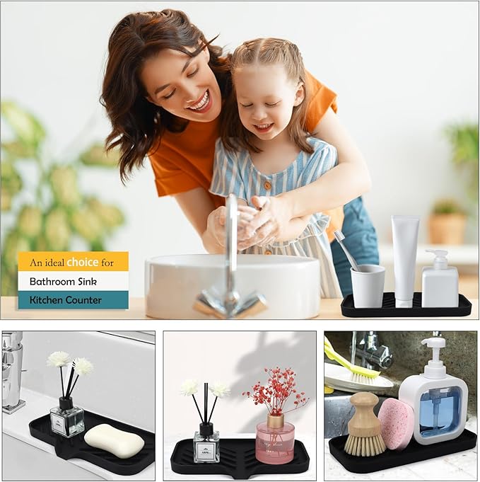 Yasmen Silicone Bathroom Soap Dishes, Sink Sponge Holder - Image 7