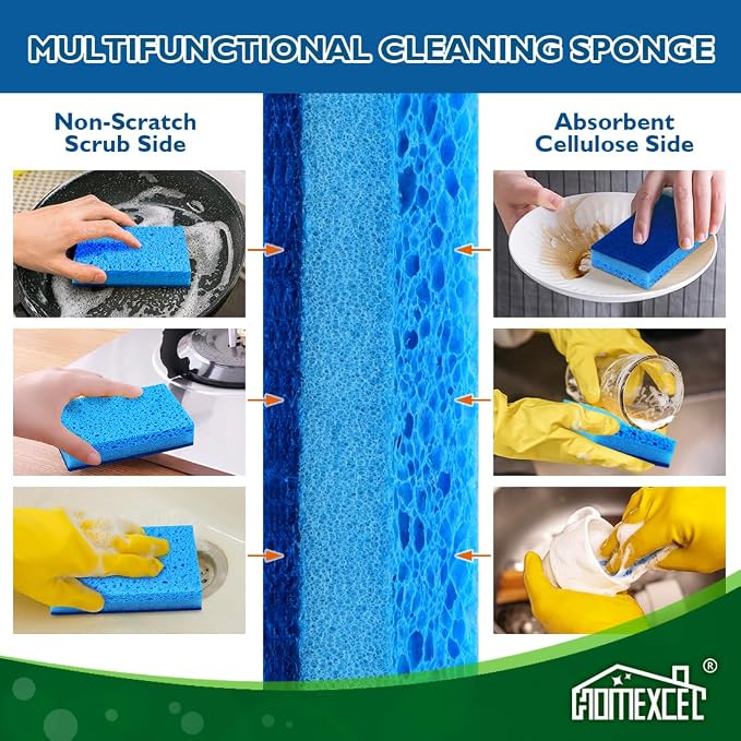 HOMEXCEL Sponges Kitchen 12pcs, Non-Scratch Sponges - Image 5
