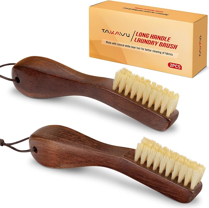 TAKAVU Laundry Stain Brush Set of 2 – Clothes Cleaning Brushes by TAKAVU